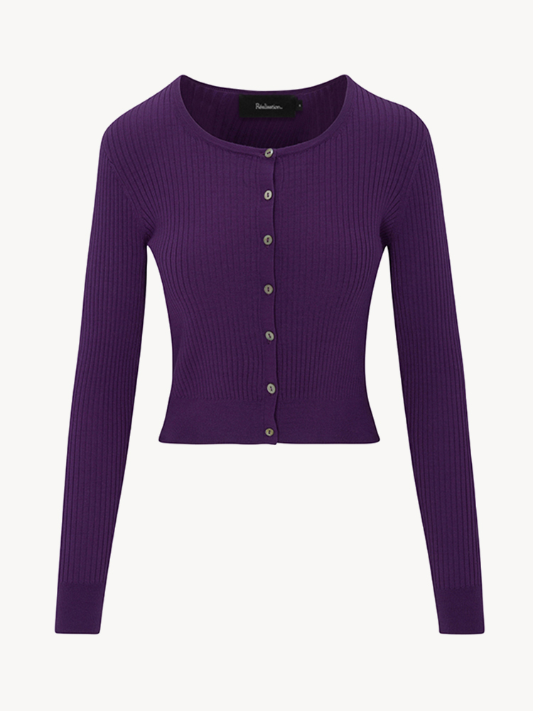 The Winona Cardigan - Deep Purple