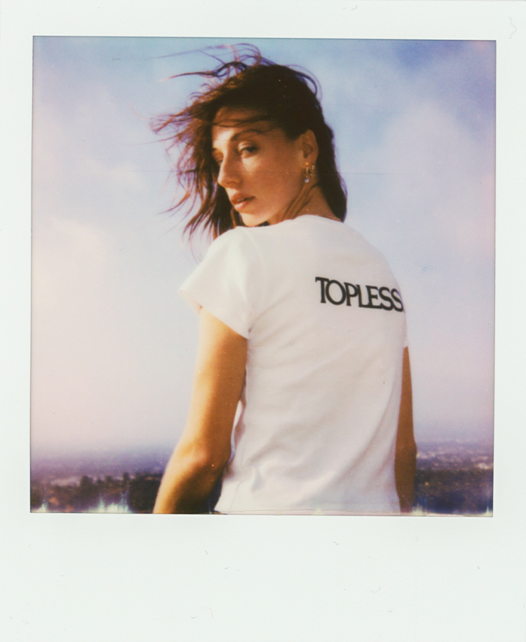 Topless! Baby Tee - White 4 Topless! Baby Tee - White
