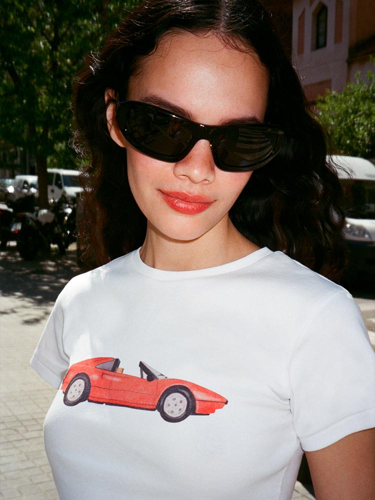 Topless! Baby Tee - White 5 Topless! Baby Tee - White
