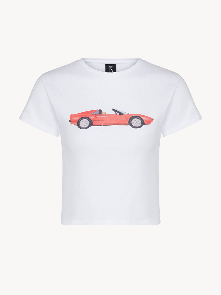 Topless! Baby Tee - White 8 Topless! Baby Tee - White